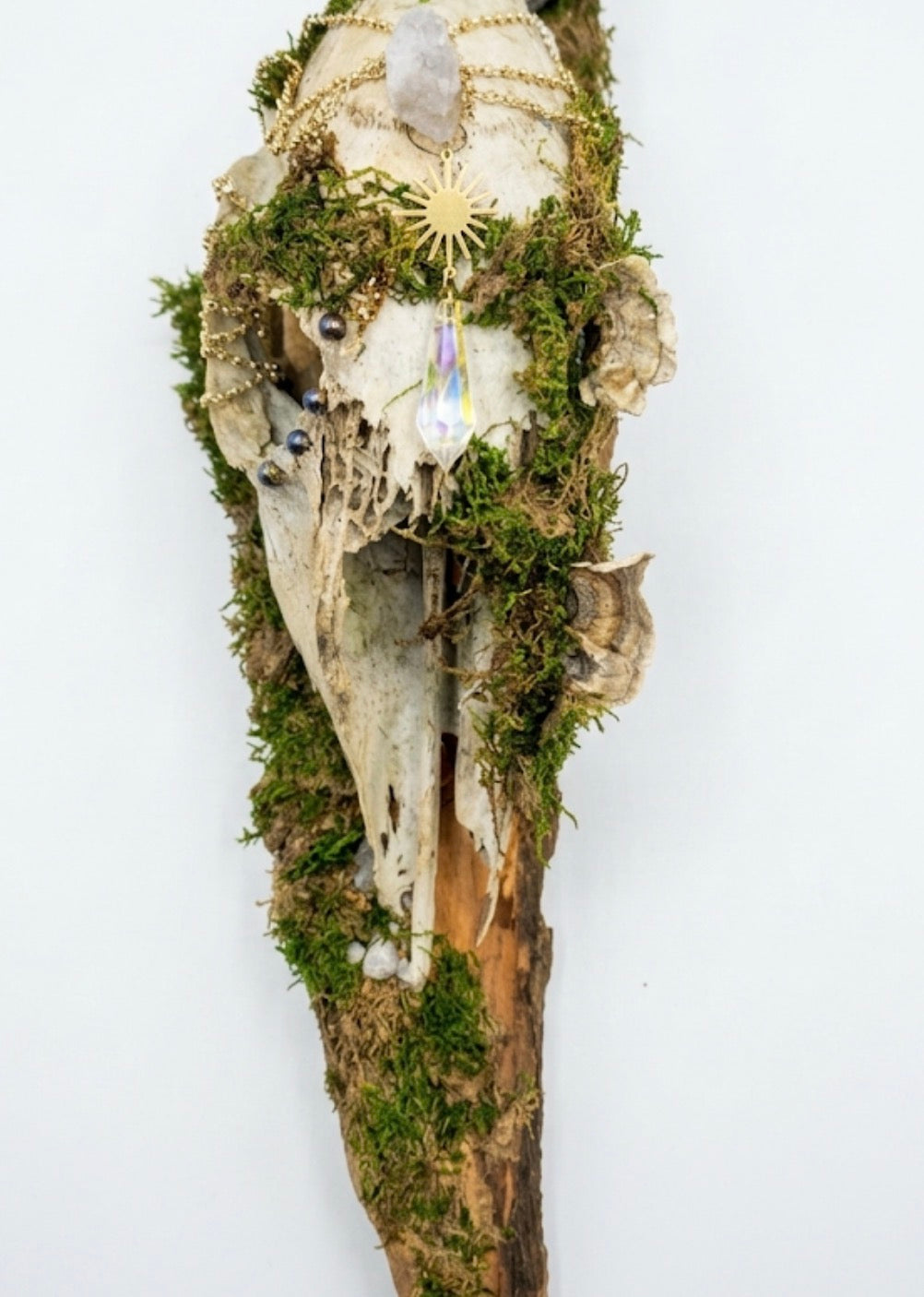 Ethereal doe skull centerpiece
