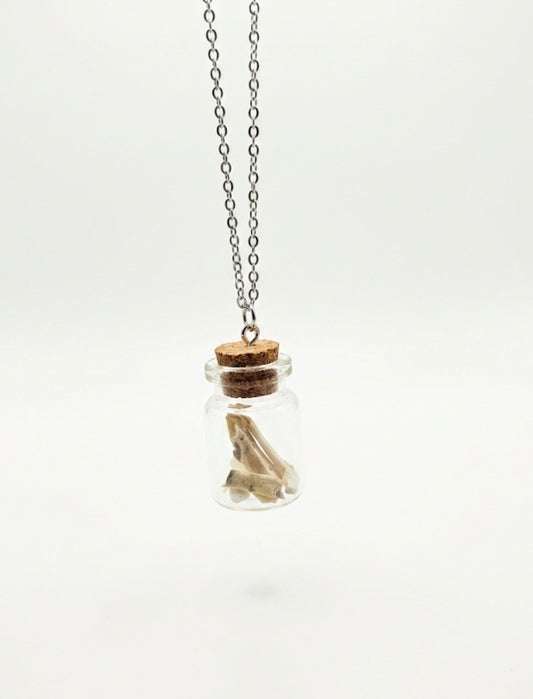 Small bone charm necklace