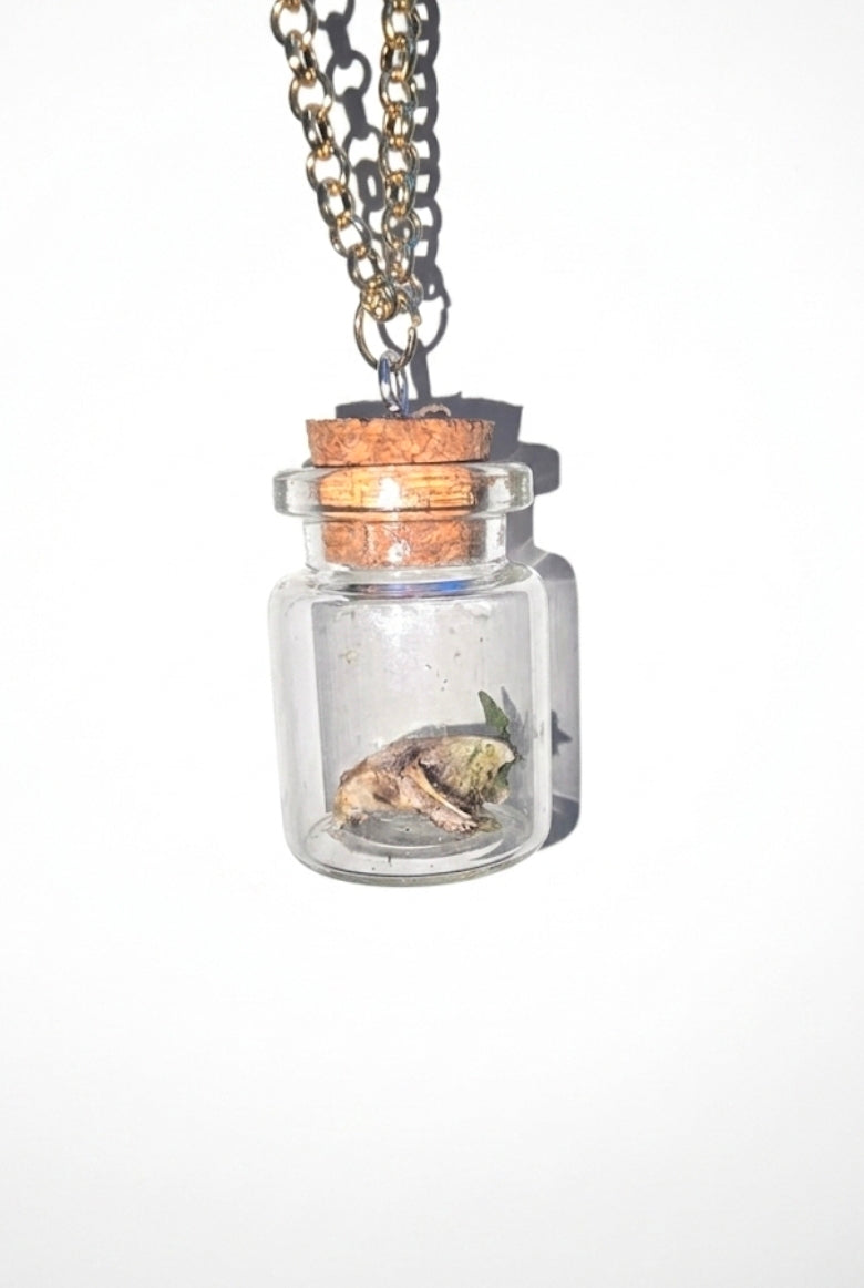 Small bone charm necklace