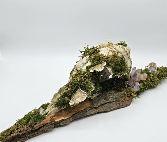 Ethereal doe skull centerpiece